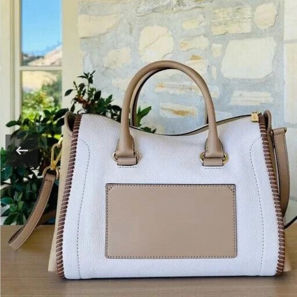 Michael Kors Jet Set Travel Large Satchel/ Wallet Leather Light Cream Multi - Picture 3 of 7